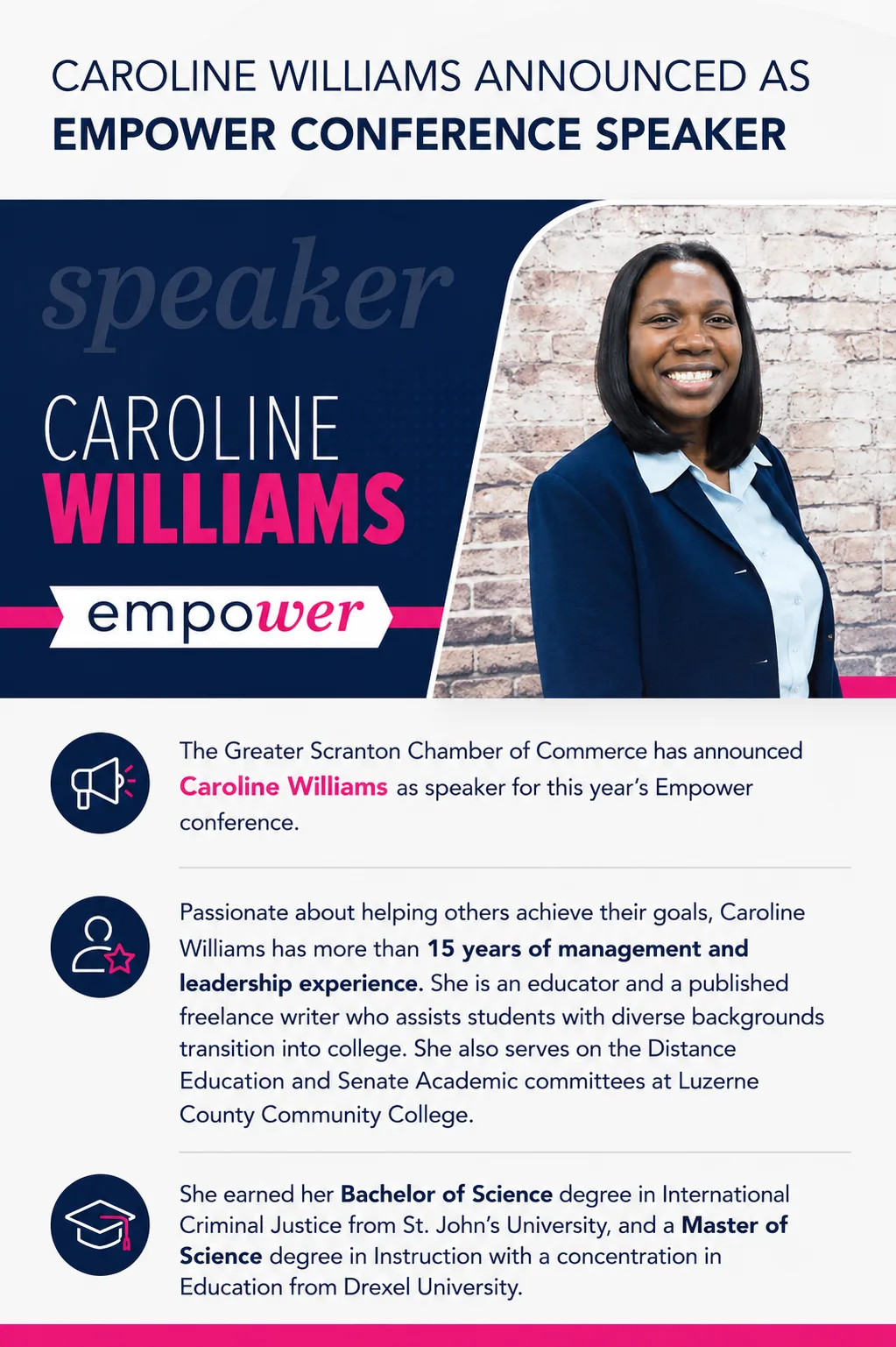 Caroline featured as a conference speaker